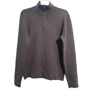 Jack Spade Brown 1/4 Zip Pullover Sweater Size M